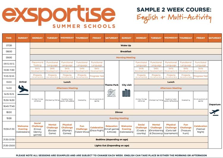 ジュニアサンプルスケジュール|Clayesmore School