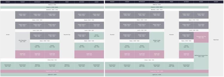 ジュニアサンプルスケジュール|Eton College