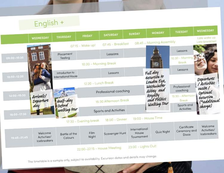 ジュニアサンプルスケジュール|St Edward's School