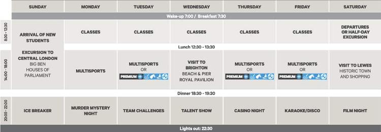 ジュニアサンプルスケジュール|Roedean School