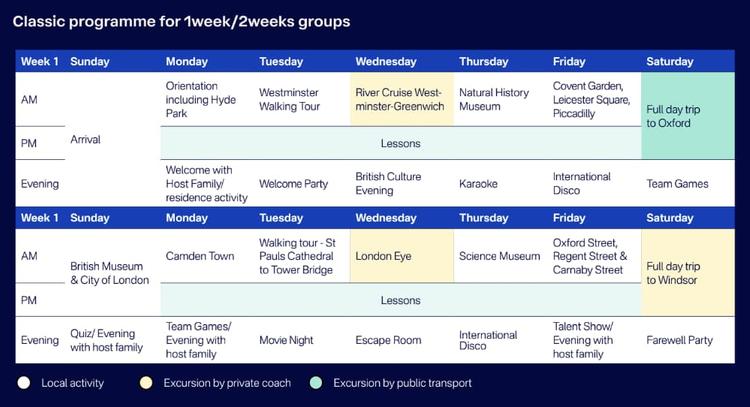 ジュニアサンプルスケジュールスケジュール|Bayswater London Junior